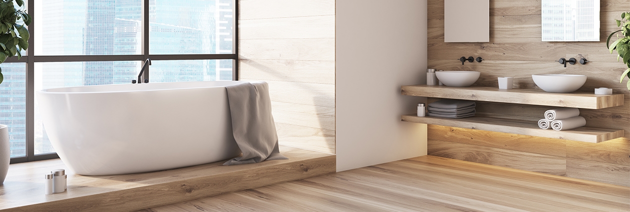 Innenarchitektur, Baden, Badewanne, Wanne, Holz