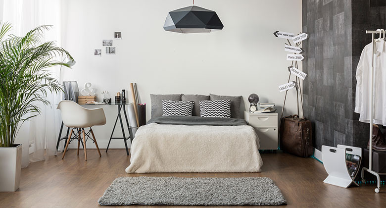 Dekoration für Zuhause, Drinnen, Innenarchitektur, Mobiliar, Schlafzimmer