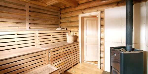 Russian,Sunny,Clean,Wooden,Bathhouse,With,Stove,And,Tub