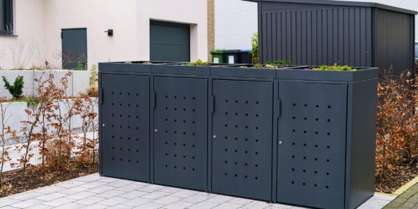 Stylish,Gray,Container,For,Trash,Bins,And,Garbage,Bins,Near