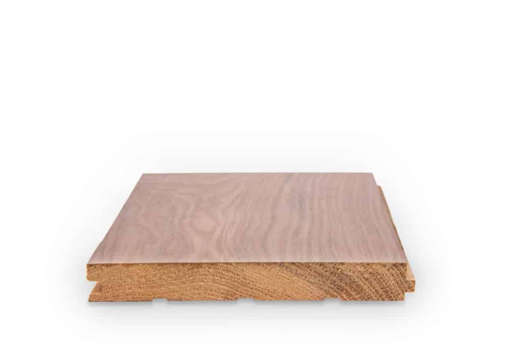 Solid,Oak,Wood,Parquet,,Cross-section,Of,The,Structure,Structure,U-shaped Nahaufnahme eines hellbraunen Parkettbretts mit sichtbarer Maserung und Nut-Feder-Verbindung an der Seite.