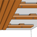 Paneele Unterkonstruktion mit Holzlatten